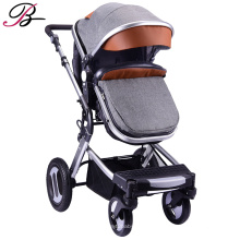 Altos buggies de paisagem contra o carrinho de bebê à prova de explosão, sentado, deitado, Flor Folding Baby Stroller 3-in-1